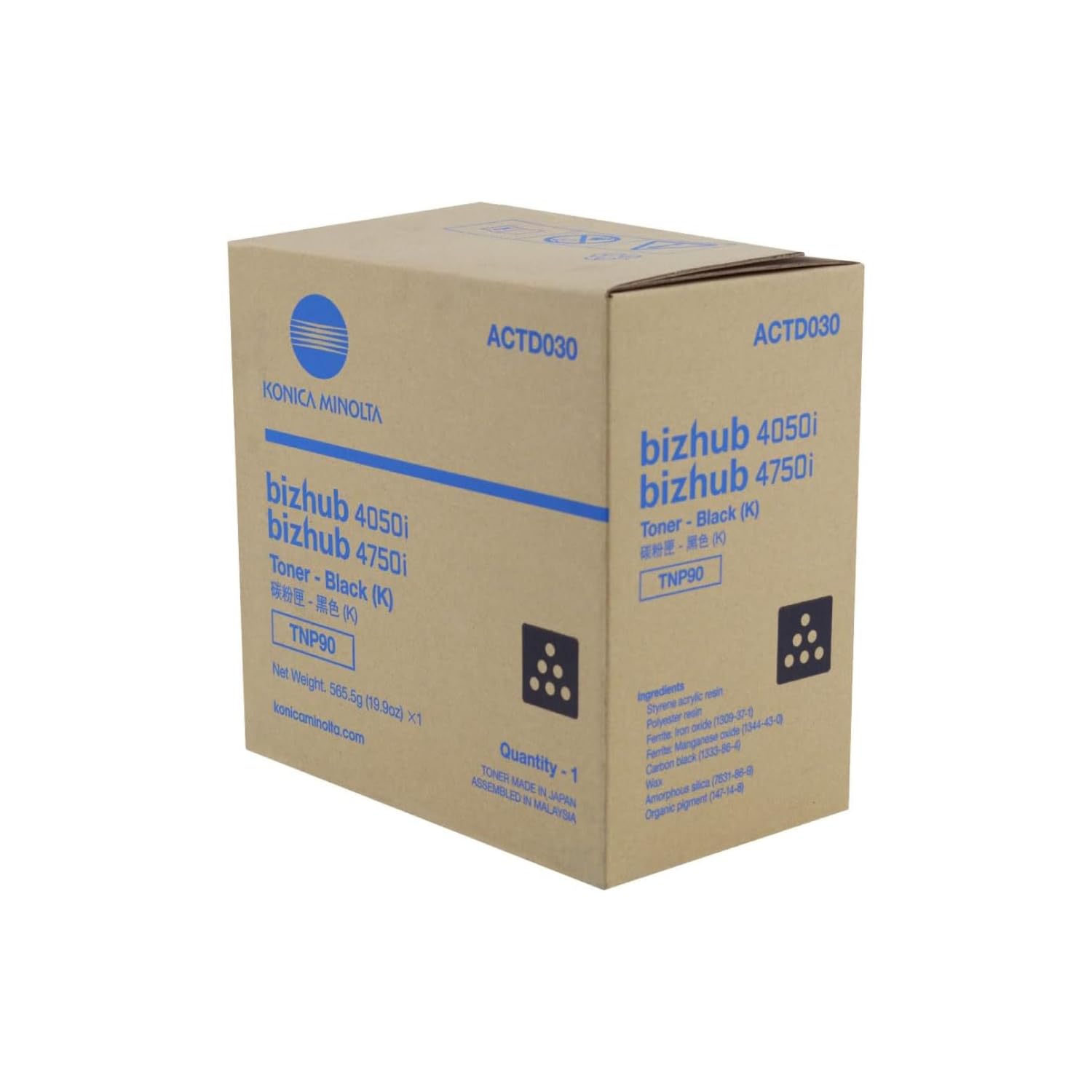 The Cartridge People OEM Konica Minolta TNP90, ACTD030, Black Toner, 20,000 Pages, BIZHUB 4050I, 4051I, 4750I, 4751I