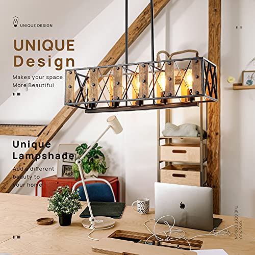 Rectangular-Wooden-Hanging-Linear-Island-Light5-Lamps-Industrial-Style-Farmhouse-ChandelierUsed-in-RestaurantLiving-RoomCoffee-Shop60W-maxCompatible-with-LEDCFLHalogen-and-Incandescent-Lamps 51PFaTqndvS