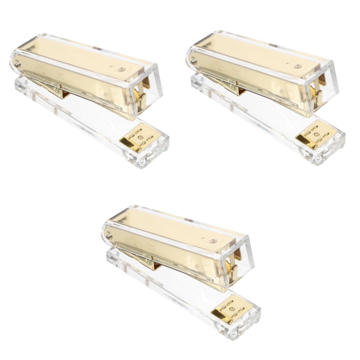 ARTIBETTER 3 Stücke Hefter Heftklammern Büro Schreibtisch Wesentliche Schreibtisch Liefert Klassenzimmer Liefert Acryl Goldene