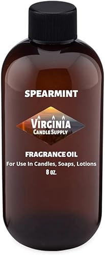 Aceite aromático de menta verde (botella de 8 onzas) para hacer velas, hacer jabón, hacer tarras, aerosoles de habitación, lociones, ambientadores