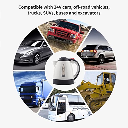 24V Autokessel 1000ML Van Travel Camping Zigarettenanzünder Heizung Elektrische Warmwasserbereiter Flasche für Milchtee Kaffee