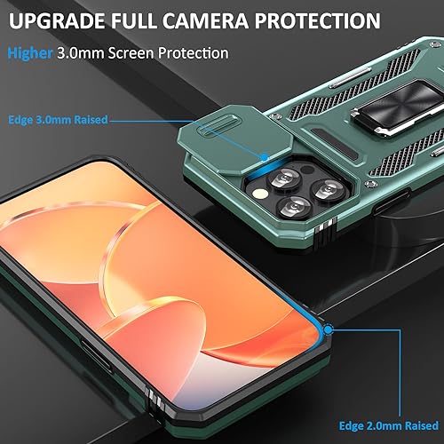 SEFING Case for iPhone 16 Pro Phone Case iPhone 16 Pro Case with Stand & Camera Cover, Dual-Layer Shockproof Military-Grade Drop Protection, for 16 Pro (Alpine Green) by SEFING - Image 2