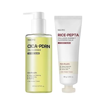 NACIFIC Double Cleansing Duo - Sherbet Cleansing Balm & Cica PDRN Gel Cleanser