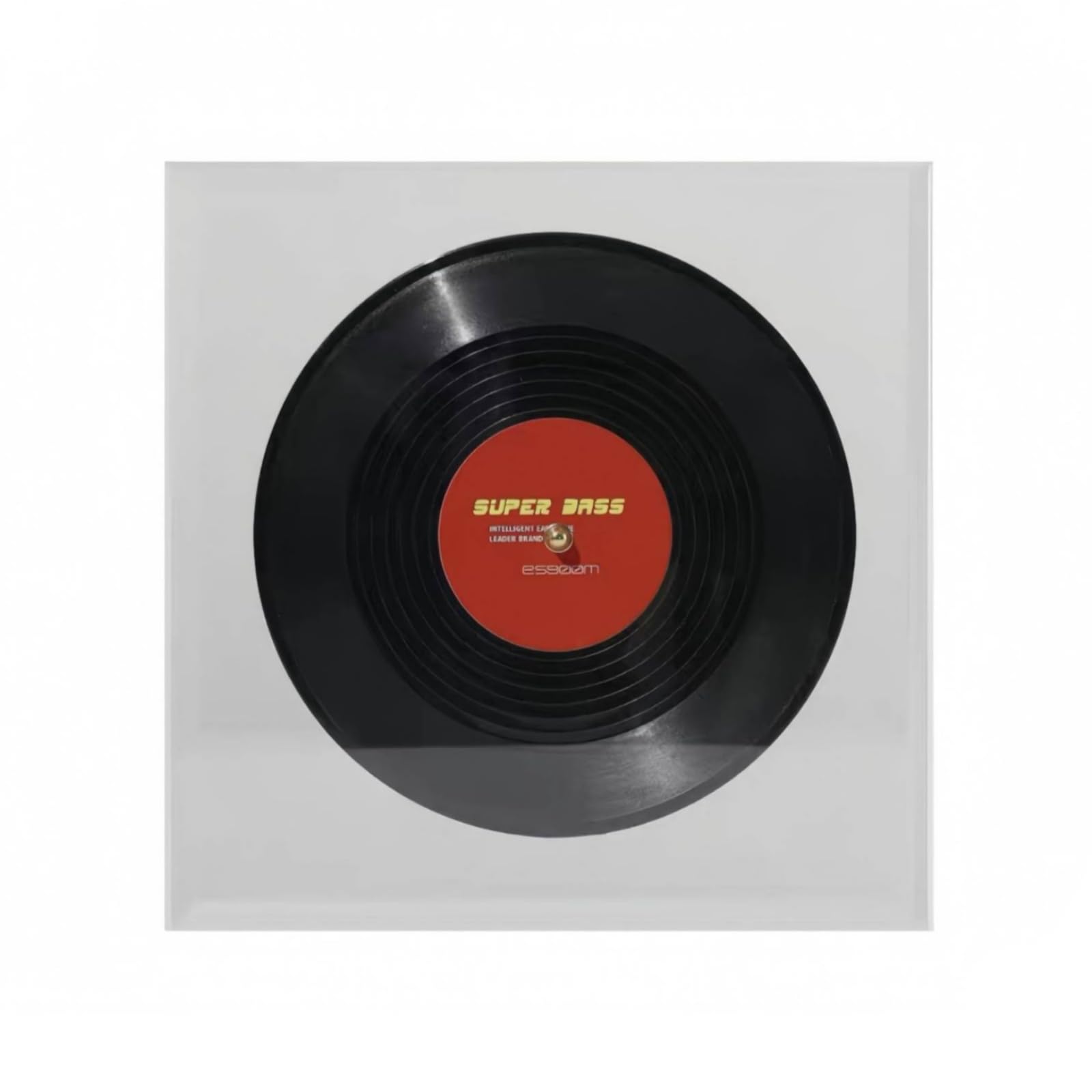 Scatola in Acrilico con Disco Vinile Elegante Riquadro in Acrilico Decorativo Decorazione per Collezionisti, Studio di Registrazione, Rosso