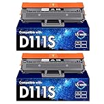 Uniwork D111L D111S Compatible Toner Cartridge Replacement for Samsung MLT-D111S MLTD111S (Black, 2-Pack) (Packing May Vary)