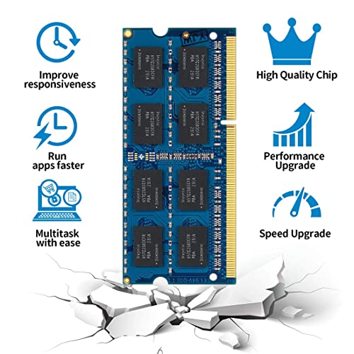 Image of 16GB 4 x 4 GB DDR3 1333MHz Kit PC3-10600S 2Rx8 PC3 10600 SODIMM 204 Pin 1.5V Laptop Memory HYNIX IC