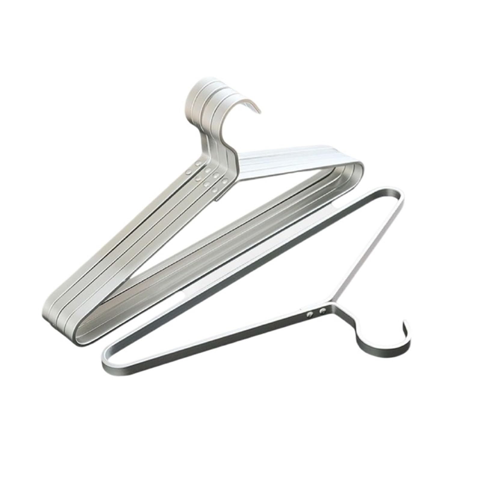 FGXHHS 42CM Space-Saving Aluminum Alloy Suit Hanr Set, 10PC Clothes nizer and Pant Rack for Closet Sto - Silver Coat Hanrs