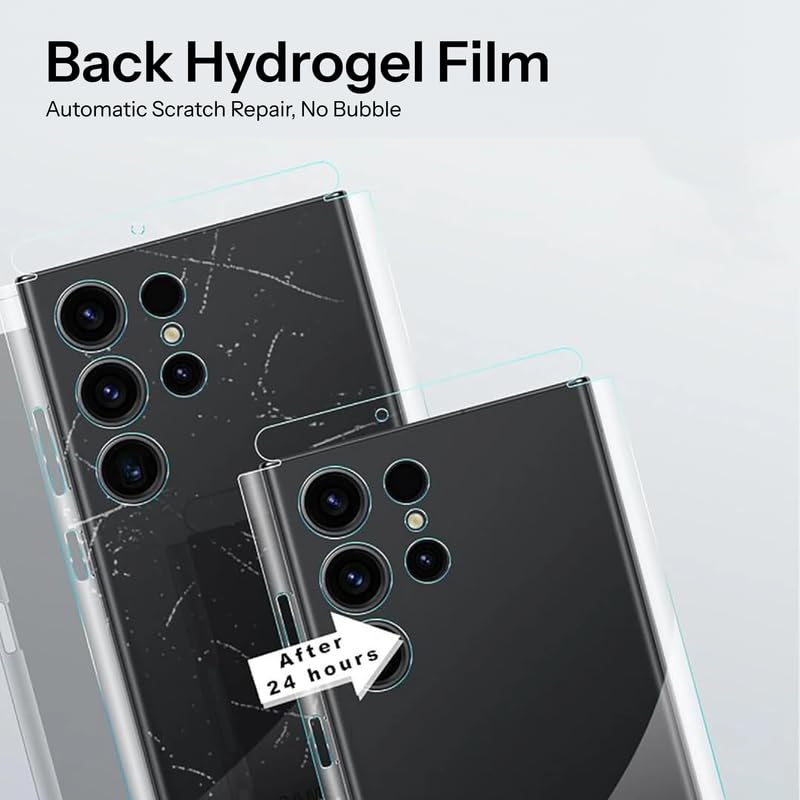 Image of UNBREAKcable Samsung Galaxy S26 Ultra Full Coverage Pack of 2 in 1 Full Glue Tempered Glass Combo with Back Membrane Protector 9H Hardness HD Clear Bubble Free Edge to Edge Protection (By ohonesty)