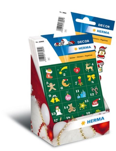 Preisvergleich Produktbild Herma 15064 Display Adventskalender Sticker 1-24 Sortiment 2