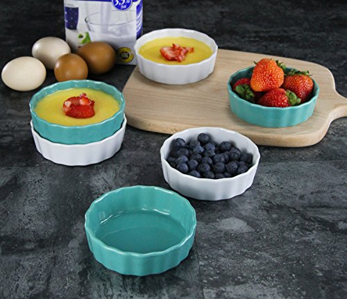 image for LIFVER Creme Brulee Ramekins,5 Ounce Creme Brulee Ramekin Dishes Round