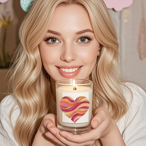 Pegatinas UV impermeables de corazón multicolor resistentes para tazas de cerámica 8