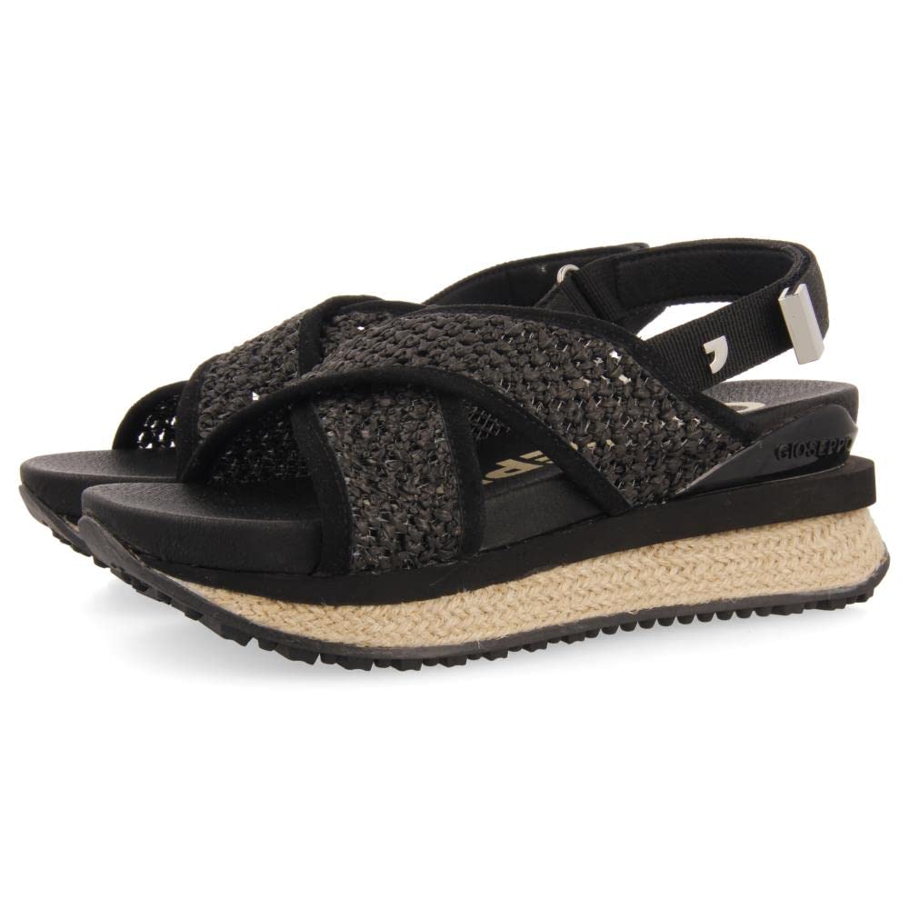GIOSEPPO Women's Rinxent Sport Sandal, Black/White, 4.5 UK
