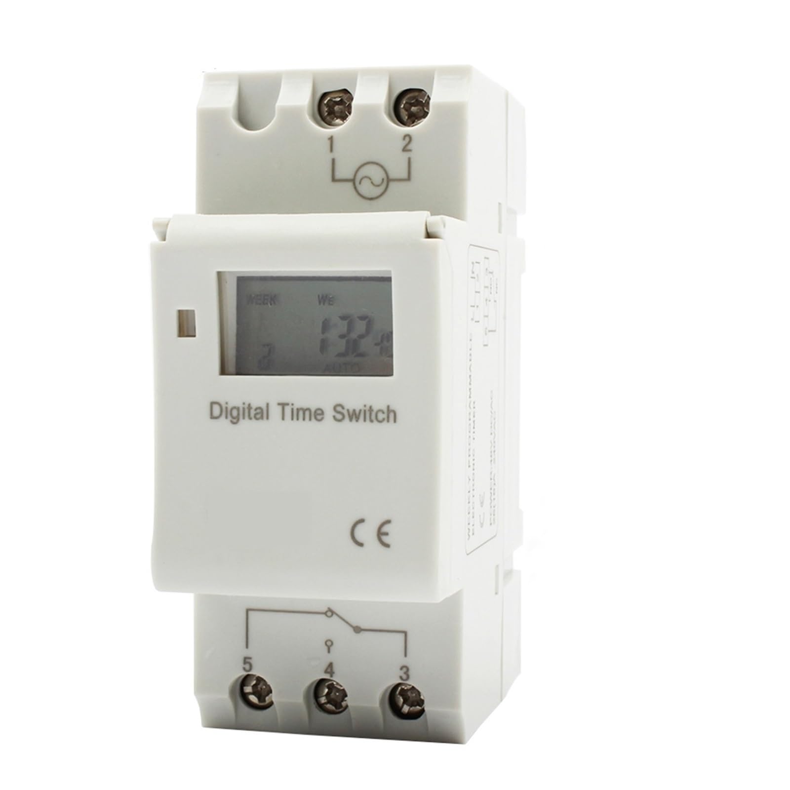 ZERVA Relè temporizzatore elettronico programmabile Digitale 2 Pezzi, Interruttore Timer elettronico DC12V 24V Montaggio su Guida DIN 110V 220V relè Campanello (Size : 110V)