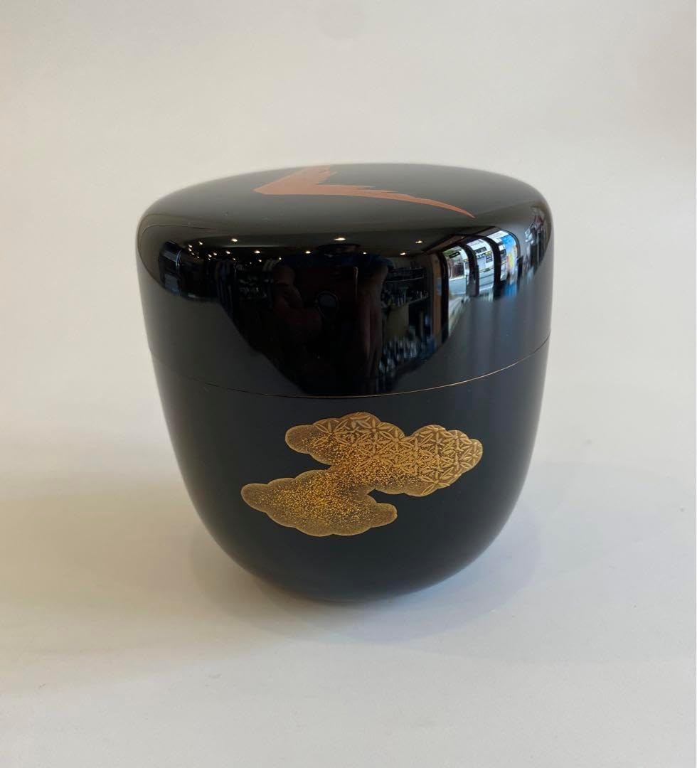 輪島塗　富士に雲蒔絵大棗　誠志作　茶道具 輪島塗 富士に雲蒔絵大棗 誠志作 茶道具 輪島塗 富士に雲蒔絵大