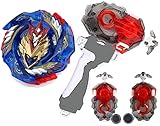 Bay Burst Blades for 8-12 B-184 Launcher Set Gaming Top Toys Booster B-127 Cho-Z Valkyrie Valtryek Bey Battling Tops Burst Left Right Launcher Grip Play Blade Blades for Boys 6-8 Festival Gifts