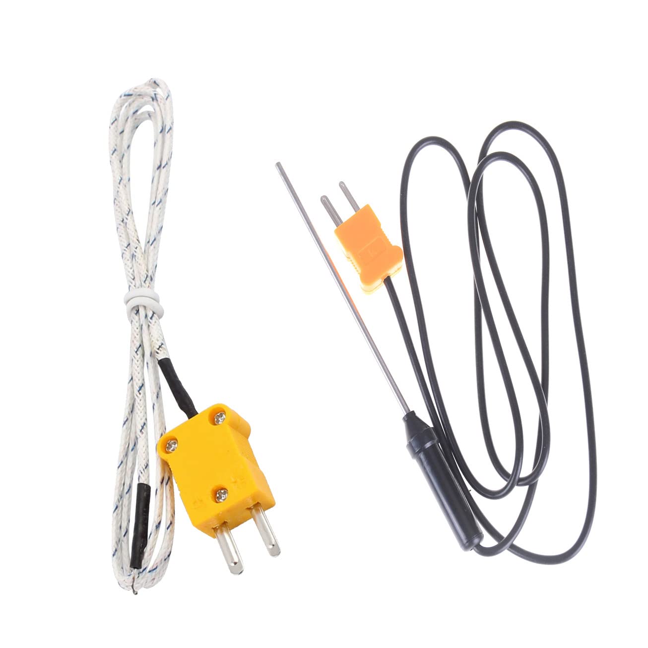 Mengshen K-Type Digital Thermometer, 2 Channel with 4 Thermocouples Probe Sensor -50~1370°C (-58~2498°F) °C °F Kelvin Scale Switchable Handheld Temperature Meter Measurement