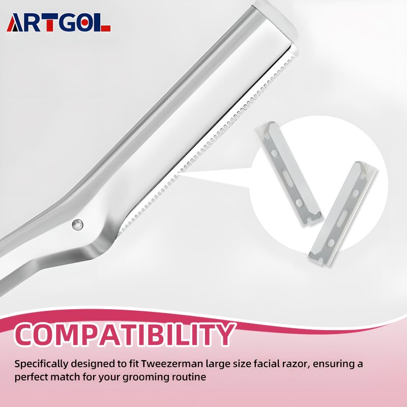 40 Count Facial Razor Replacement Blades Be suitable for Twee zerman Stainless steel blade