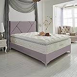 Golden Gate Boxspringbett 180x200 mit Bettkasten I Luxus Bett Grafity Anthrazit Grau Samt I Doppelbett mit Matratze I Amerikanisches Bett King 7 Zonen Tonnentaschenfederkern Boxspring Schlafsysteme