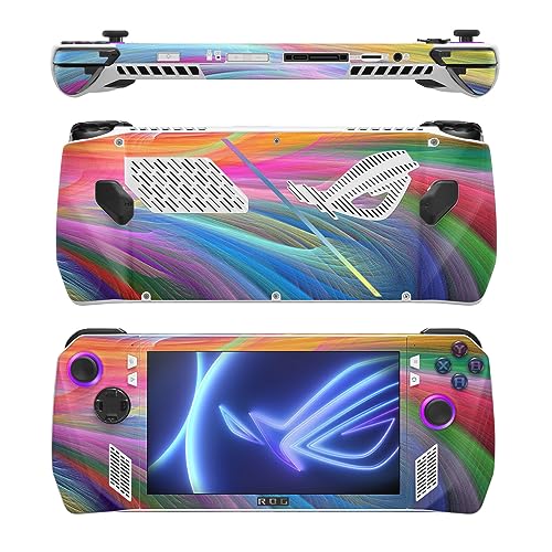 Image of MightySkins Skin Compatible with Asus ROG Ally - Rainbow Waves | Protective, Durable, and Unique Vinyl Decal wrap Cover | Easy to Apply, Remove, and Change Styles