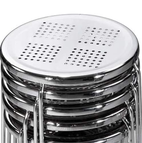 Image of NGFC Jali Steel Stools for Indoor /Outdoor Use - Durable Metal Stool for Kitchen, Office, Cafe, Hospital, Bar, & Medical Settings - Pack of 2