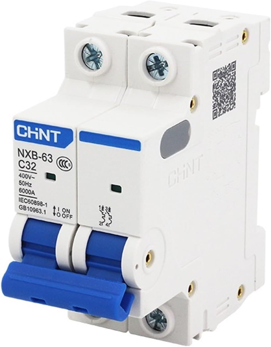 1pcs NXB-63 Small Circuit Breaker DZ47 Air Switch 1P 2P 3P 4P 1A~125A C Type Household Safety Switch(2P,125A)