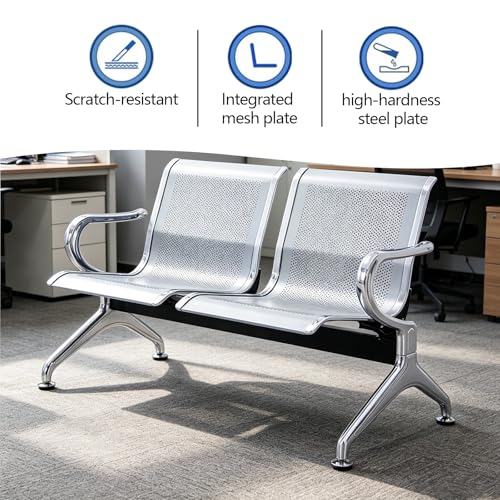Silla de invitados ergonómica que soluciona problemas de espacio 2 plazas 8