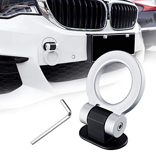 Tomall Tow Hook Kit Silver Car Decorations Sticker Car Decor Bumper For Auto Exterior Accessories (Only Decoration) #TOP29