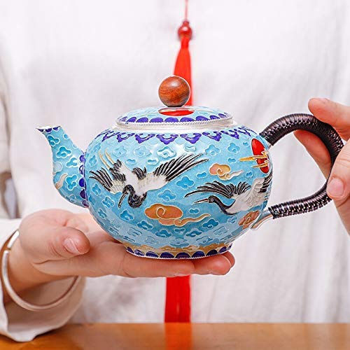 七宝焼のミニ茶壷セット、装飾用