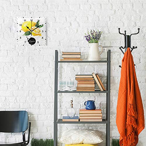 Orezi Watercolor Painting Lemon Wall Clock Art Decor For The Kitchen,Living Room,Bedroom,Office,School #TOP3