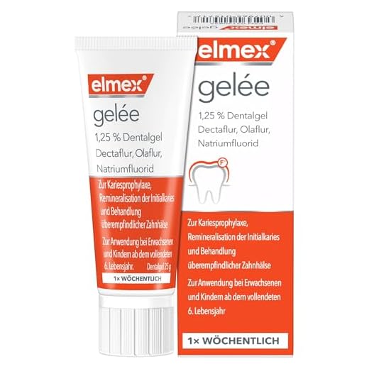 elmex gelée Fluorid Zahnpasta, zum Schutz vor Karies und schmerzempfindlichen Zähnen, 25 g Gel