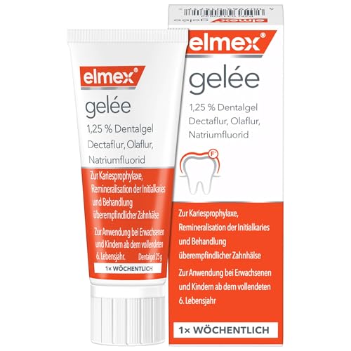 elmex gelée Fluorid Zahnpasta zum Schutz vor Karies und schmerzempfindlichen Zähnen 25 g Gel