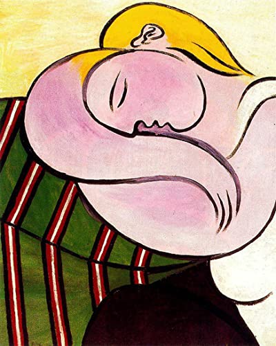 Affiche Femme aux cheveux jaunes Picasso impression toile salon peinture abstraite 40x60