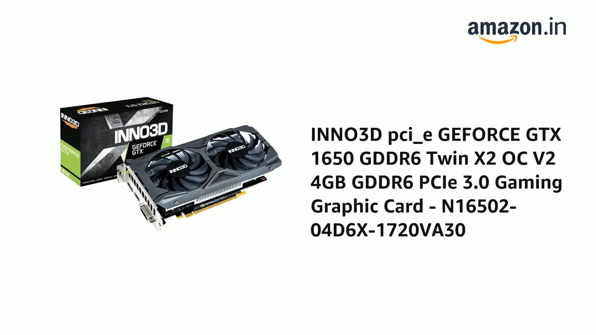 Amazon.in: Buy Inno3D GEFORCE GTX 1650 Twin X2 OC V2 4GB GDDR6
