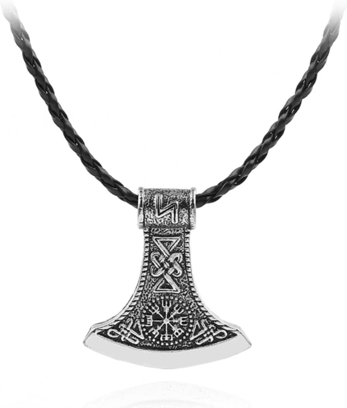 YAHOYA Vintage Norse Pirate Axe Pendant Necklace for Women Men Charm Vinking Punk Rope Chain Jewelry Party Accessories Gifts for Men