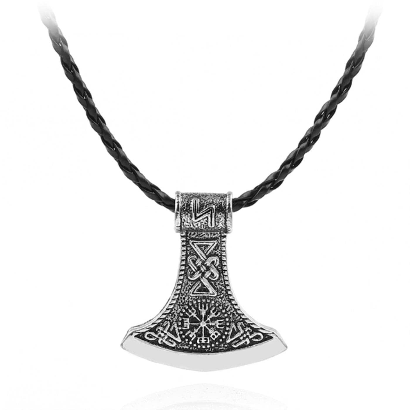 YAHOYA Vintage Norse Pirate Axe Pendant Necklace for Women Men Charm Vinking Punk Rope Chain Jewelry Party Accessories Gifts for Men