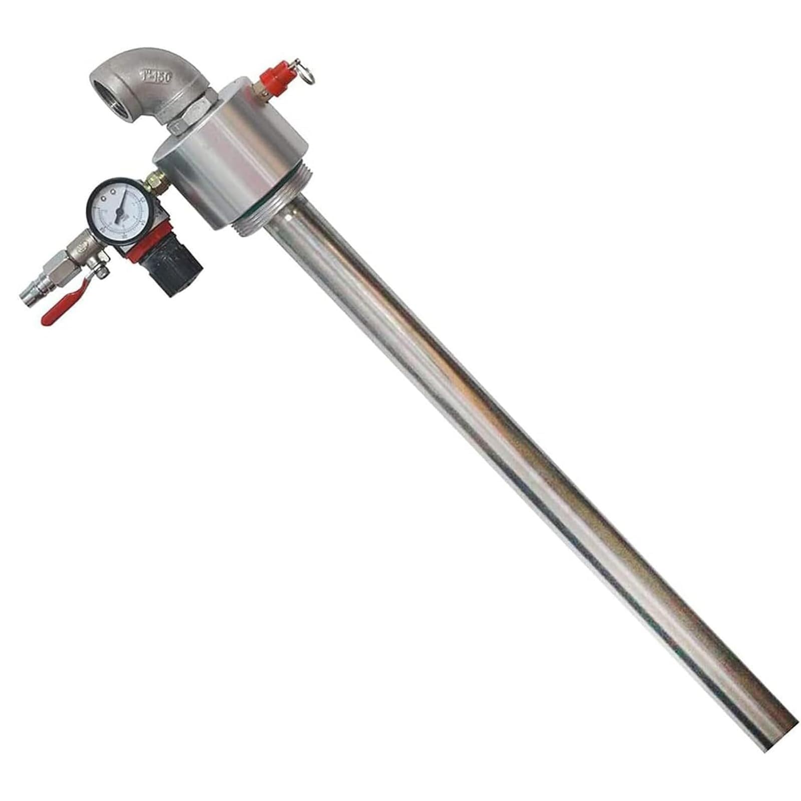 Bomba neumática para tambor ideal para trasvase controlado de aceites y solventes con manómetro