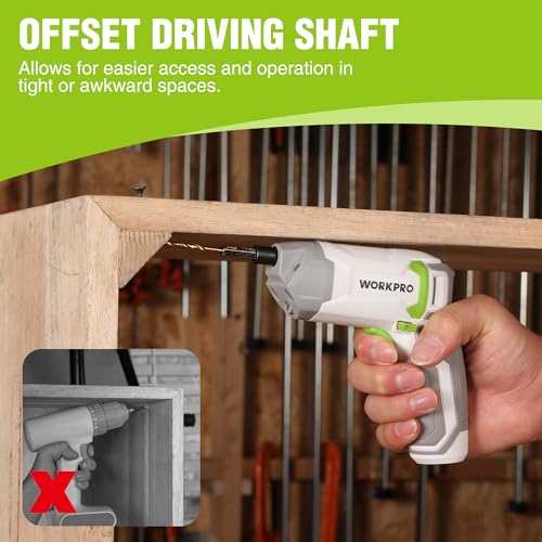 WORKPRO Powerful 3.6V Cordless Eccentric Electric Screwdriver Set with 240 RPM 7Nm High-Torque Motor | Versatile Mini Drill with 24-Piece Bit Set | Perfect for DIY Projects and Home Repairs 4 WORKPRO Powerful 3.6V Cordless Eccentric Electric Screwdriver Set with 240 RPM 7Nm High-Torque Motor | Versatile Mini Drill with 24-Piece Bit Set | Perfect for DIY Projects and Home Repairs - Image 4