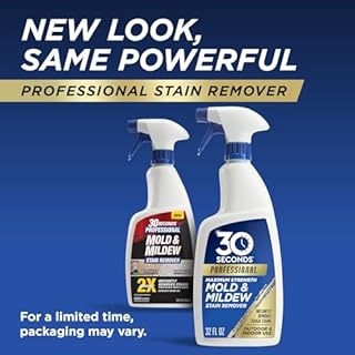 30 SECONDS Pro Mold and Mildew Stain Remover | Scrub Free | Brighter Results Instantly | Ready To Use | 32 Fl. Oz.