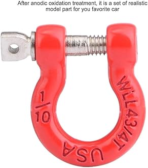 RC Crawler Tow Hook, Metal RC Tow Hook Buckle Tow Chain 1/10 Scale Trailer Hook for SCX10 Car Remote Control Upgrade Part