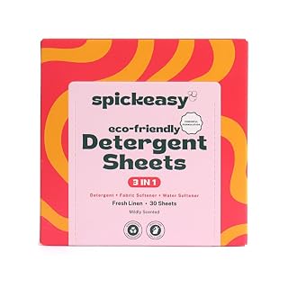Spickeasy 3-in-1 Laundry Detergent Sheets | Detergent + Fabric Softener + Water Softener | Dissolves Completely | 30 Sheets | Front Load Top Load Hand Wash | Biodegradable
