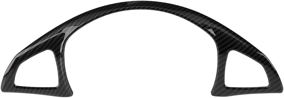 Keenso Car Steering Wheel Frame Cover, Car Steering Wheel Trim Sticker Carbon Fiber Style Interior Frame Trim for C E GLC Class W205 W213 X253