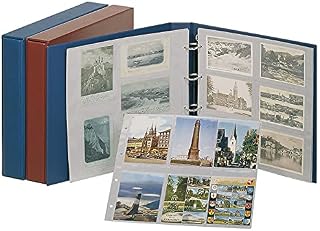 Lindner 3008 - B Set: Postkarten-Album STANDARD XL mit Kassette-blau