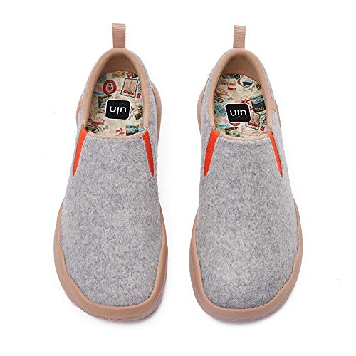 UIN Men's Walking Shoes Slip On Cow Suede Casual Lightweight Comfort Fashion Sneaker Cuenca