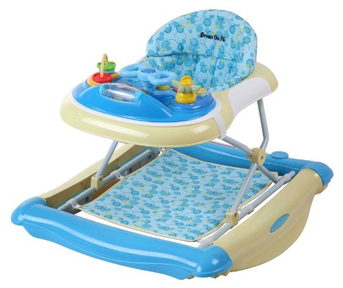 Dream On Me 2 In 1 Crossover Musical Walker And Rocker In Light Blue