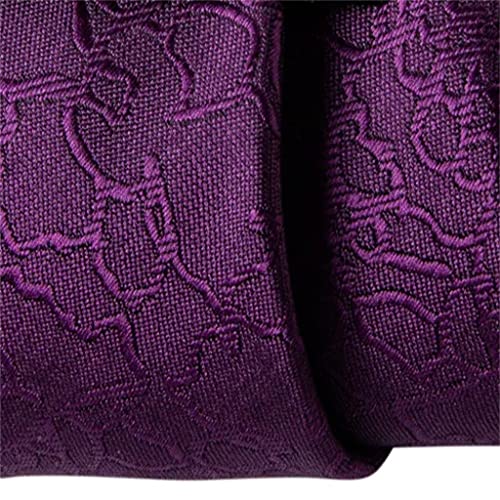 Corbata lisa para hombre con juego de pañuelo y gemelos miniatura 6