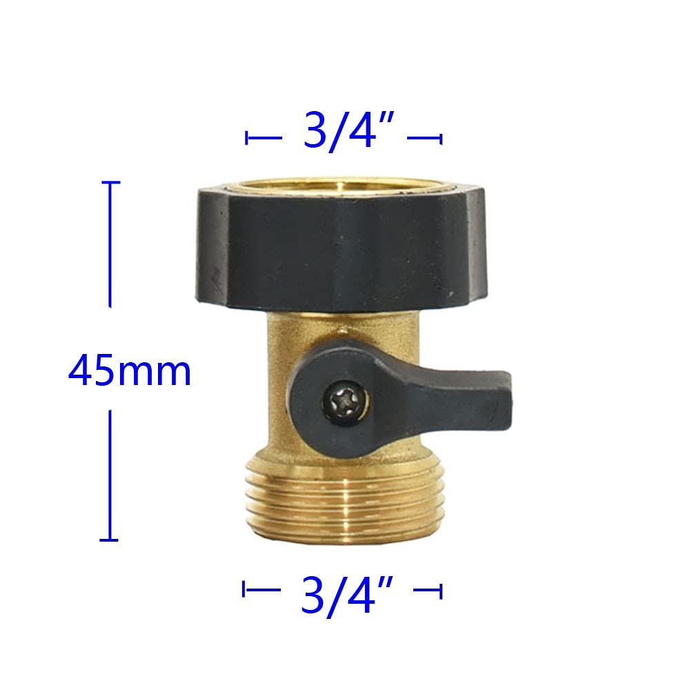 Garten-Klempnerschlauch-Adapter 3/4 Zoll 4-Wege-Messing-Kunststoff-Gartenschlauch-Dispenser Y-Typ-Gießverbinder-Spender für Außenharmaturen und Armaturen (Color : Grey)