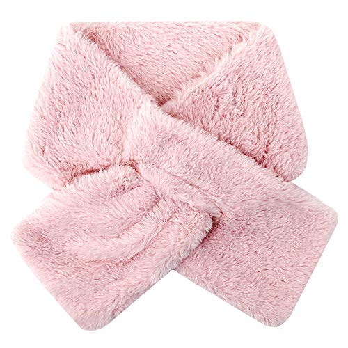 Lobagve Van Caro Warm Plush Scarf Solid Color Faux Fur Winter Neck Warmer Wrap Christmas for 3-12 Years