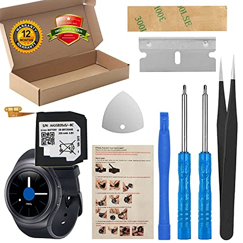 ASDAWN EB-BR720ABE Battery Replacement for Samsung Galaxy Gear S2 SM-R720/ Gear S2 Classic SM-R732 with Repair Tool Set