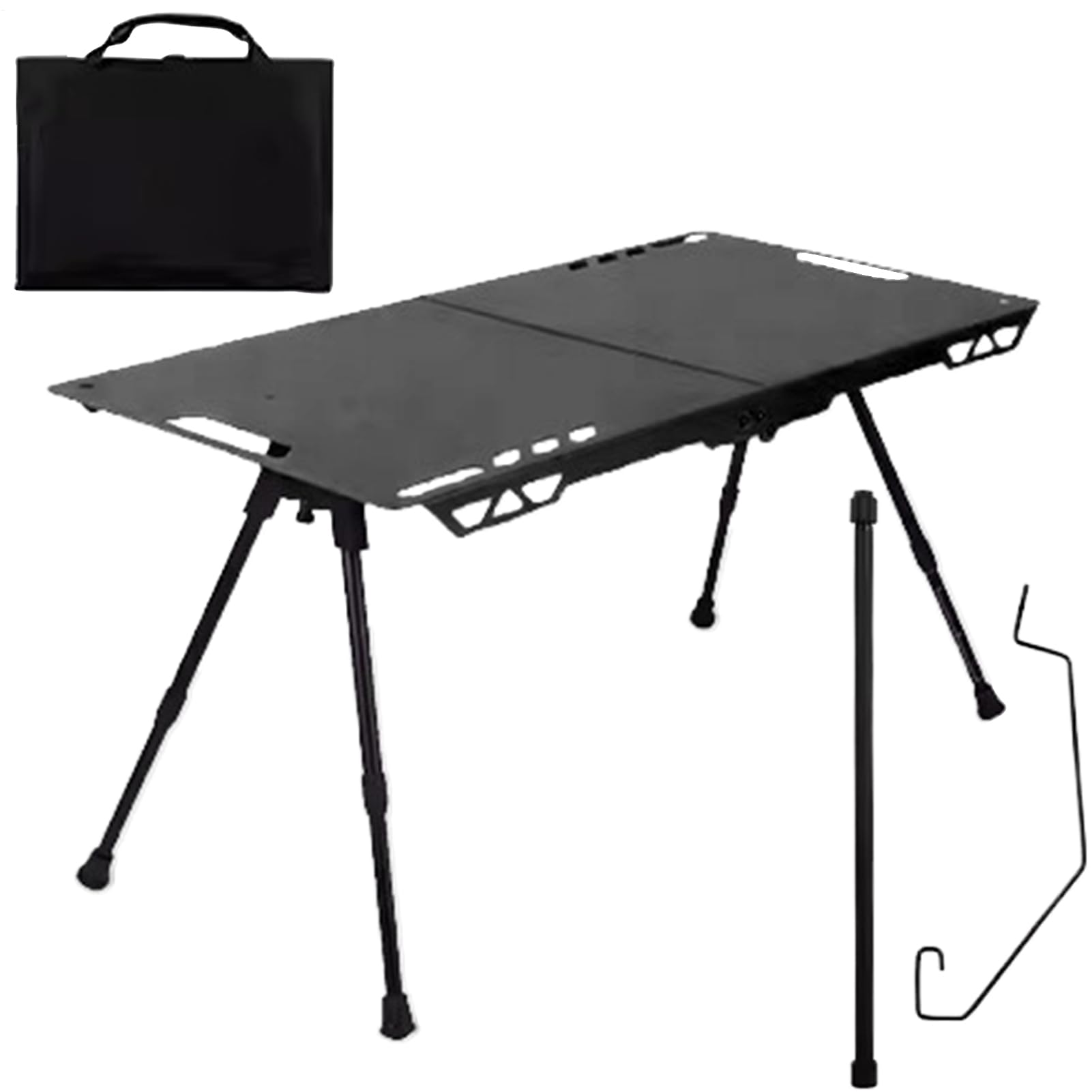 Mesa de picnic, escritorio plegable resistente con soporte para luz, mesa de cocina de camping, para exteriores, playa, patio, balcón, jardín, portón trasero, , viajes