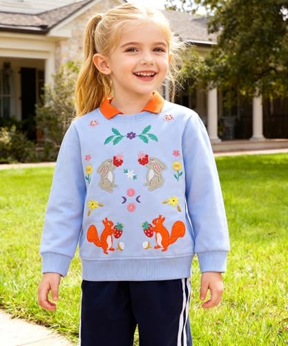 Image of Hongshilian Unisex Kids Cute Cartoon Cotton Sweater Shirt